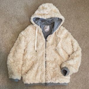 Zara faux fur hoody style jacket